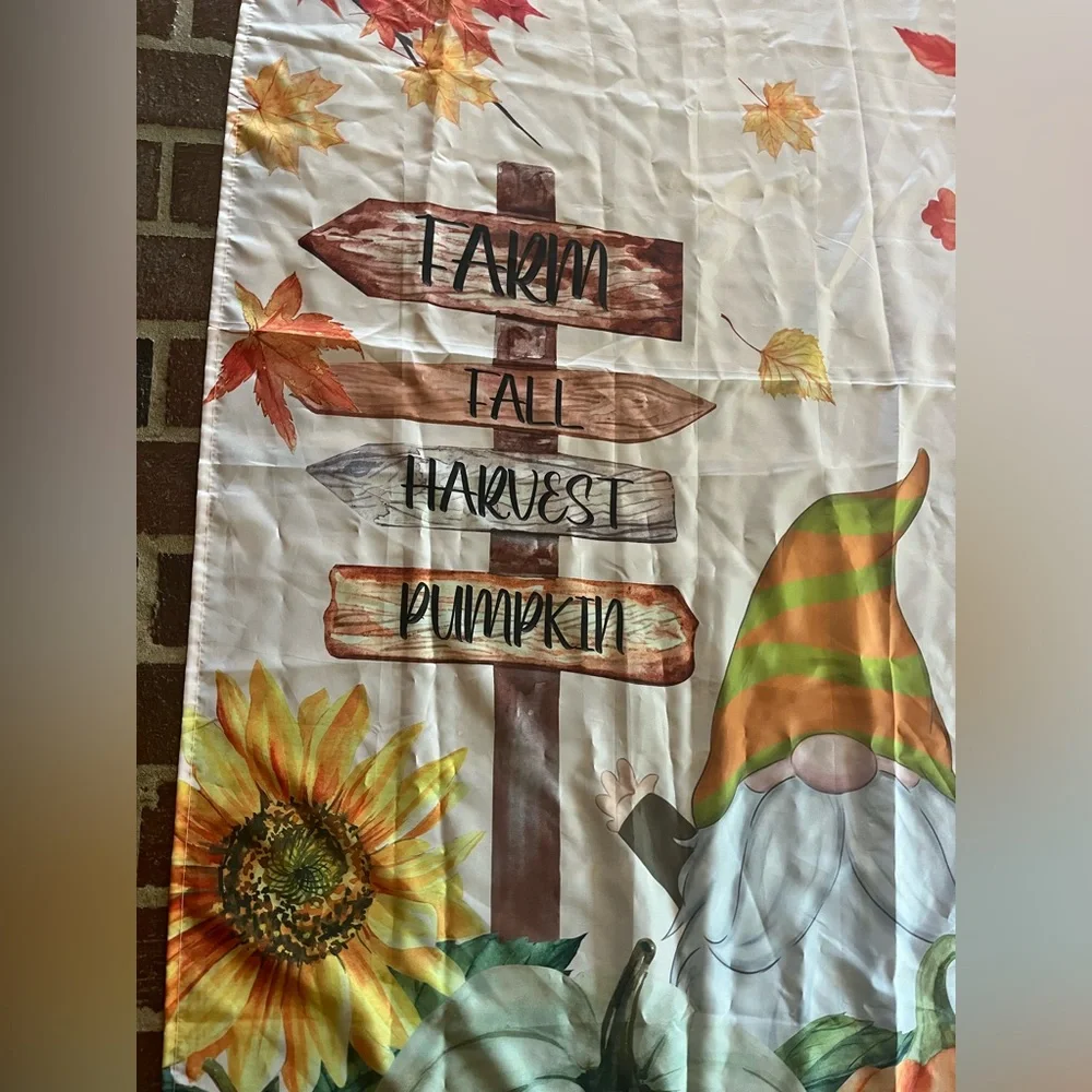 Fall & Gnome Themed Shower Curtain